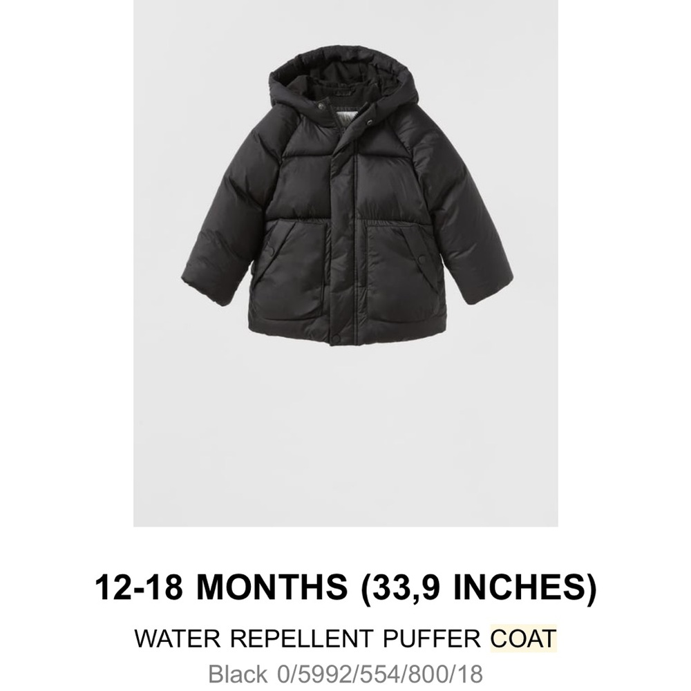 WATER REPELLENT PUFFER COAT